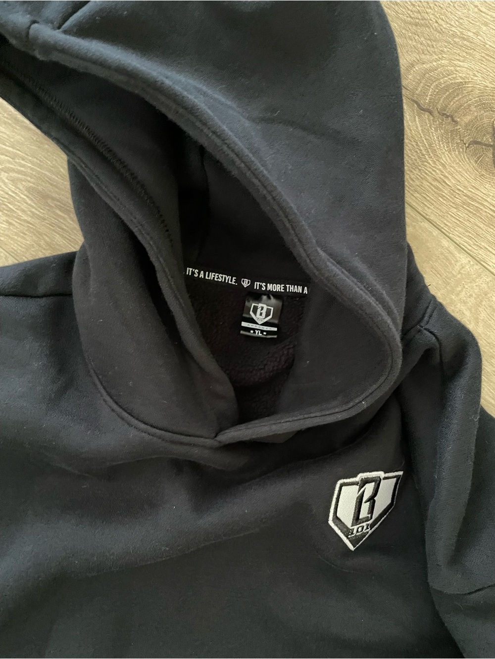 Baseball lifestyle 101 baseline hoodie youth large YL heavyweight fleece - Picture 3 of 6